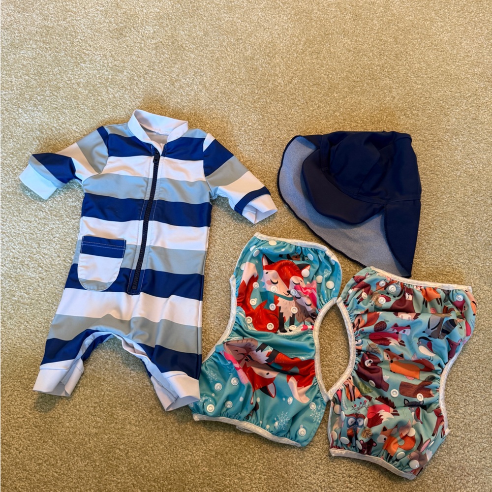 3-6 month swimsuit and swim diapers